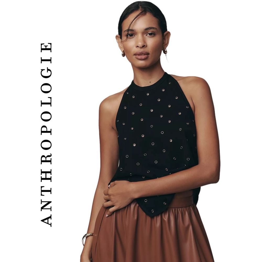 Anthropologie Rivet Halter Tank
